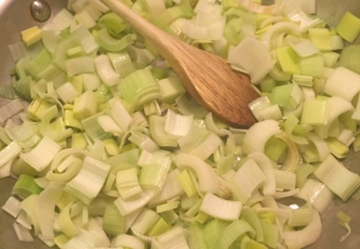 Braising leeks