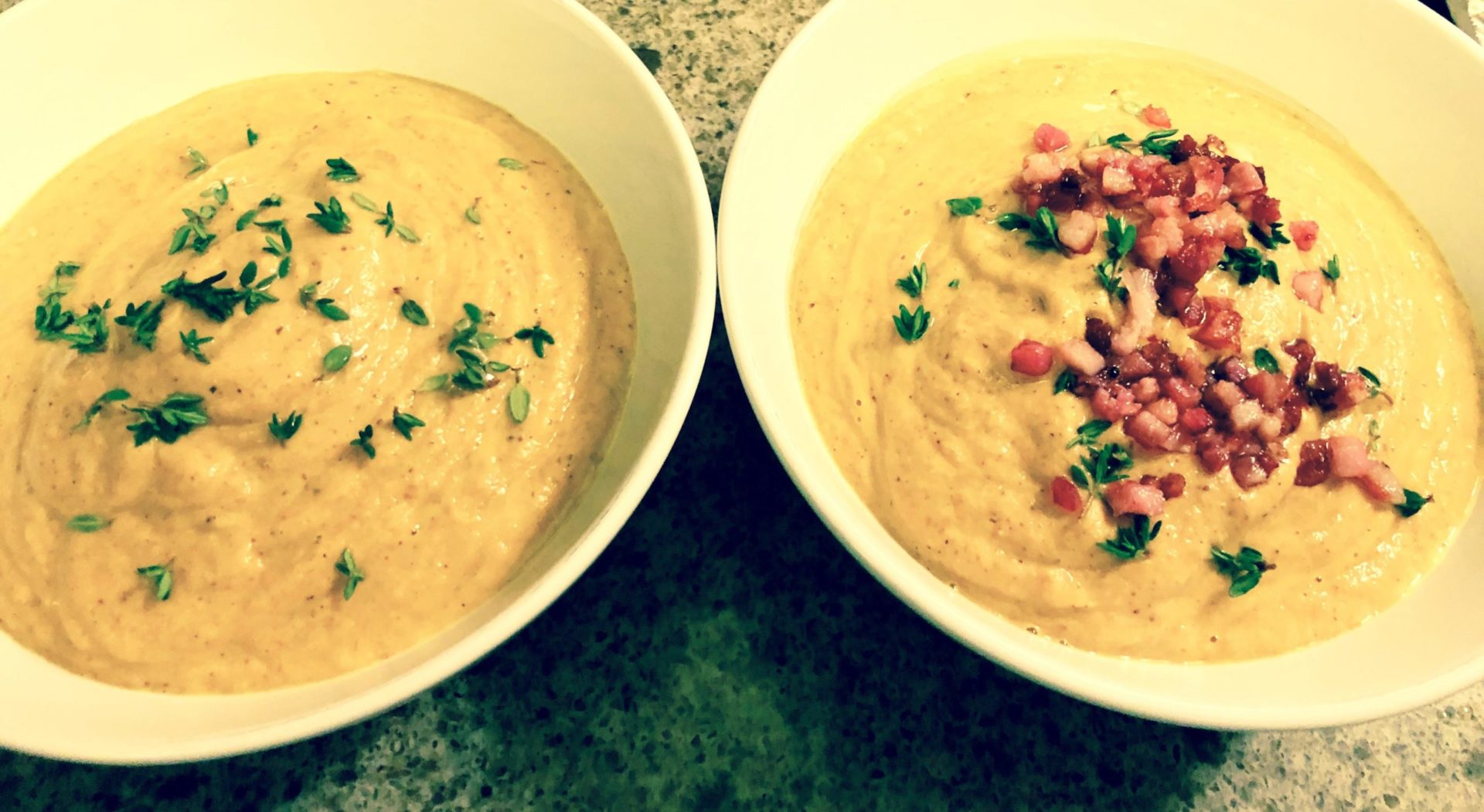 Cauliflower soup that is creamy and vegan