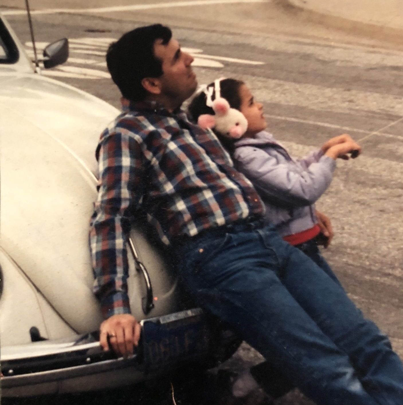 Flying a kite with my Dad