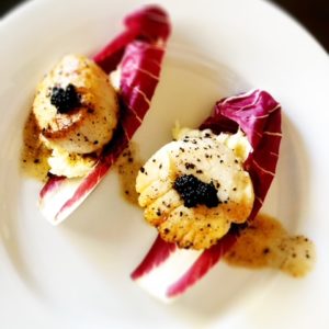 Scallops, Parsnips and Caviar