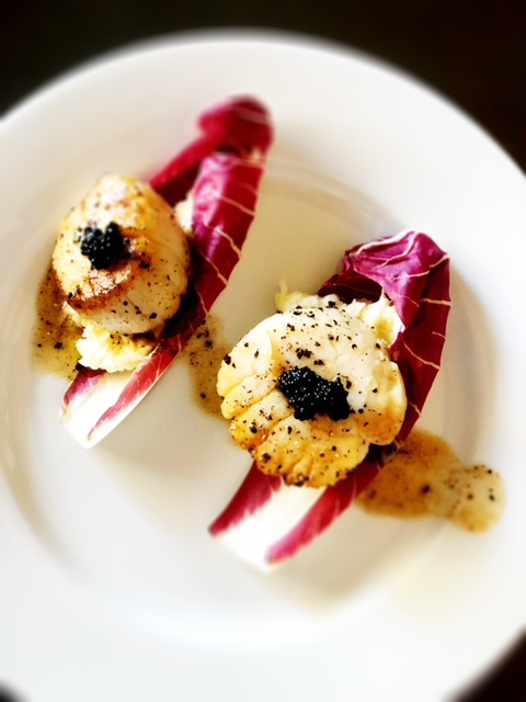 Scallops, Parsnips and Caviar