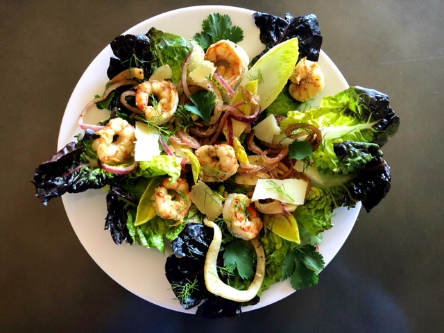 Cumin Shrimp Fennel Salad