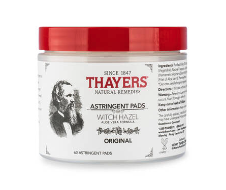 thayers witch hazel astringent pads non toxic cruelty free